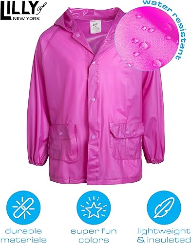 Miniatura 2 de Chubasquero para niñas Chaqueta impermeable con capucha para bebés, niños pequeños y niñas (12M-6)