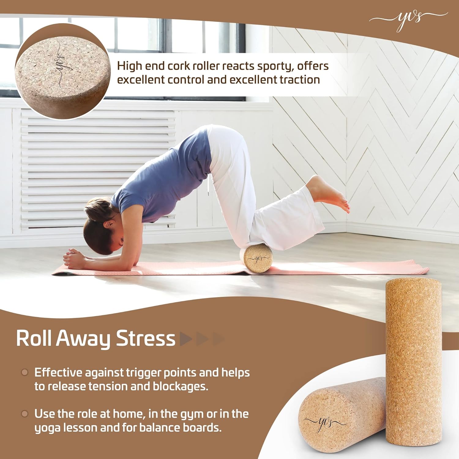 YVS® Fascia Roller, Back Roller for Back Pain, Back Baller Roller