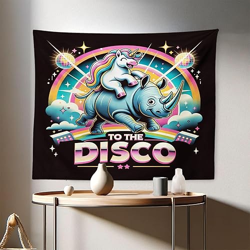 Miniatura 162 de Ambesonne Tapiz de fantasía, paisaje de fantasía con reloj, rayos de cielo de ensueño desde el techo, arte ficticio, colgante de pared ancho para