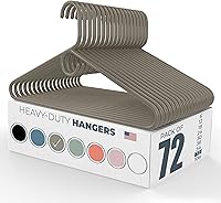 Vista 33 de Neaties - Perchas resistentes para ropa, paquete de 18 – Fabricadas en EE. UU. – Capacidad de 8 libras, perchas de plástico para ropa de adultos