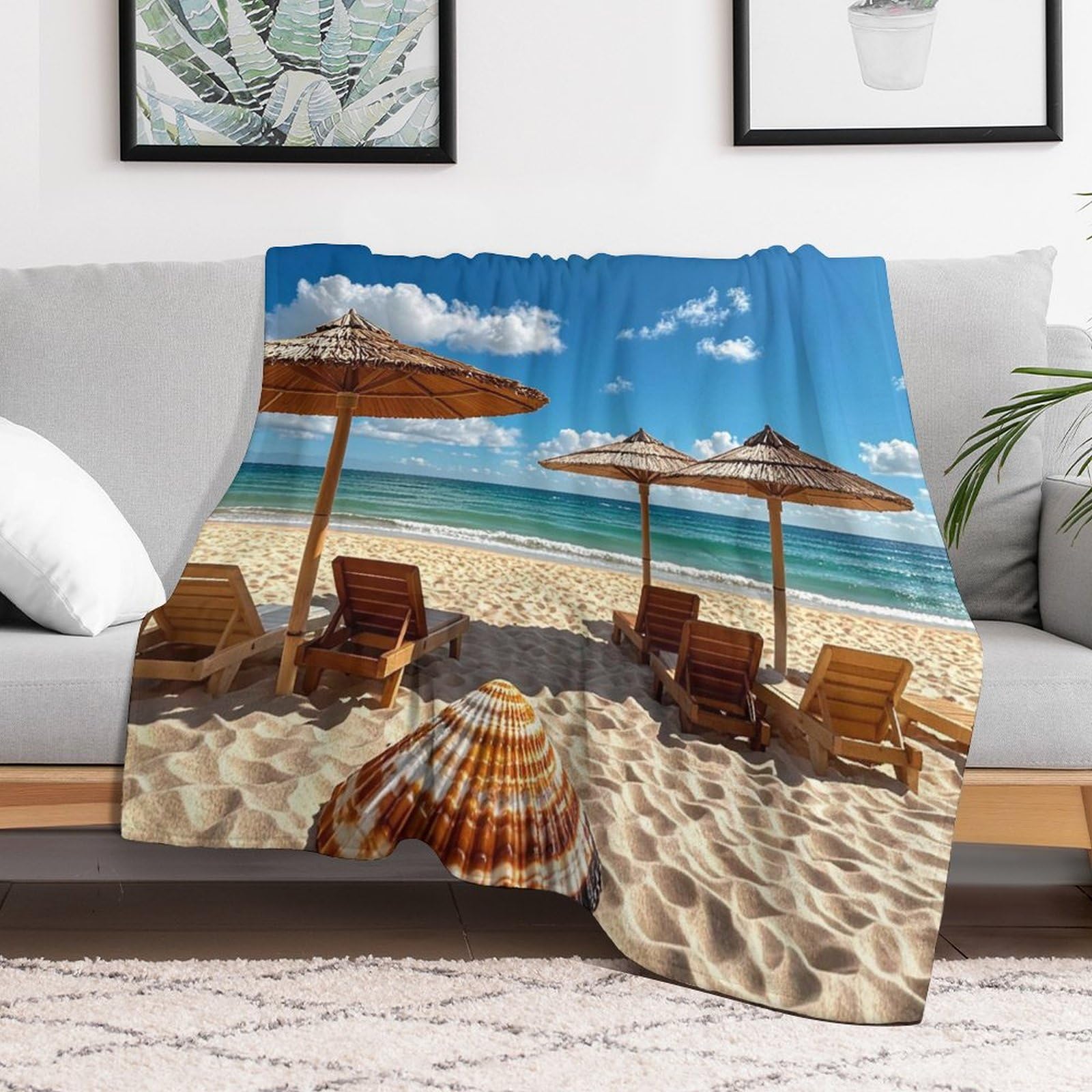 Couverture micro polaire ultra douce et légère pour canapé