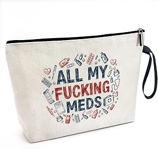 All My Meds - Bolsa de cosméticos divertida, ...