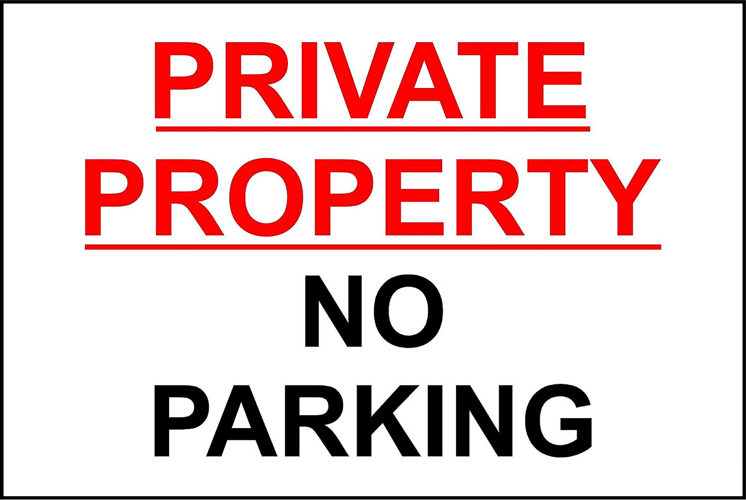 Private property no parking safety sign - 3mm Aluminium sign 300mm x 200mm