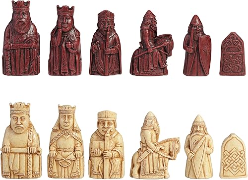 Veronese Design 2 1/2 pulgadas estilo Isla de Lewis Ajedrez pintado a mano resina madera marfil acabado estatua decoración del hogar Sólo