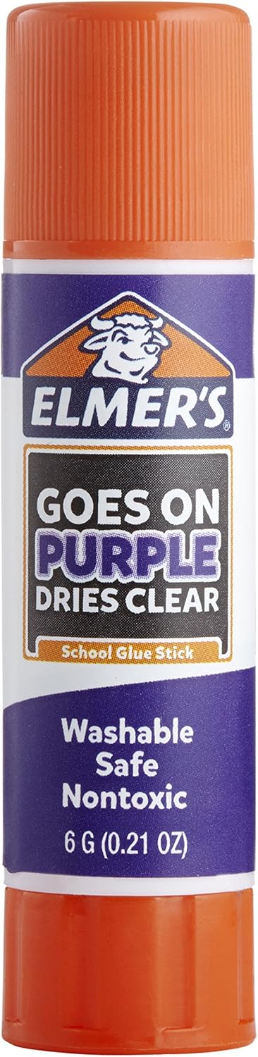 Elmer’s Disappearing Purple Glue Sticks with Bonus Re-Stick Glue Stick, 6 + 1 Pack