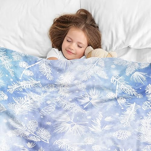 Miniatura 4 de Manta para niñas pequeñas, manta de copo de nieve congelado para niños y niñas, manta de forro polar súper suave para niñas, manta de copo de nieve