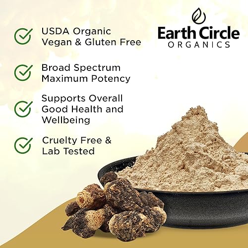 Miniatura 2 de Earth Circle Organics Polvo de raíz peruana de maca negra orgánica, raíz de maca negra para hombres, suplemento natural, vitaminas esenciales,