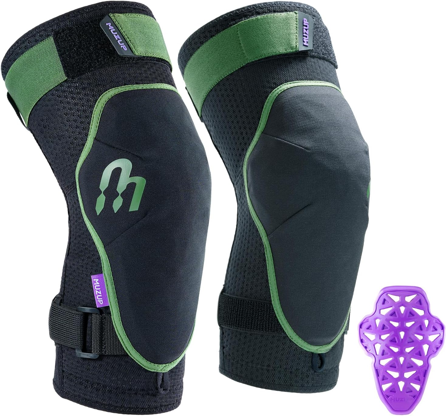 Offedge Knee Pads, Sufficient Protection MTB Knee Pads No-Slipping Mountain Bike Knee Pads Removable Padding MTB Knee Pads for Men Knee Pads for Work Snowboarding Knee Pads