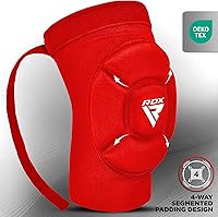 Vista 2 de RDX Almohadillas para codo, protector de codo para Muay Thai MMA Kickboxing Sparring, protección de golpes para artes marciales, manga acolchada