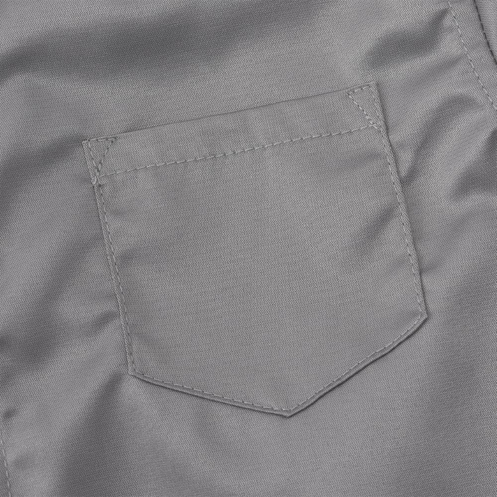 Spring&Gege Boys Shiny Satin Dress Shirts Sateen Short Sleeve Wrinkle-Free Solid Formal Wedding Button Down Shirts - Image 5