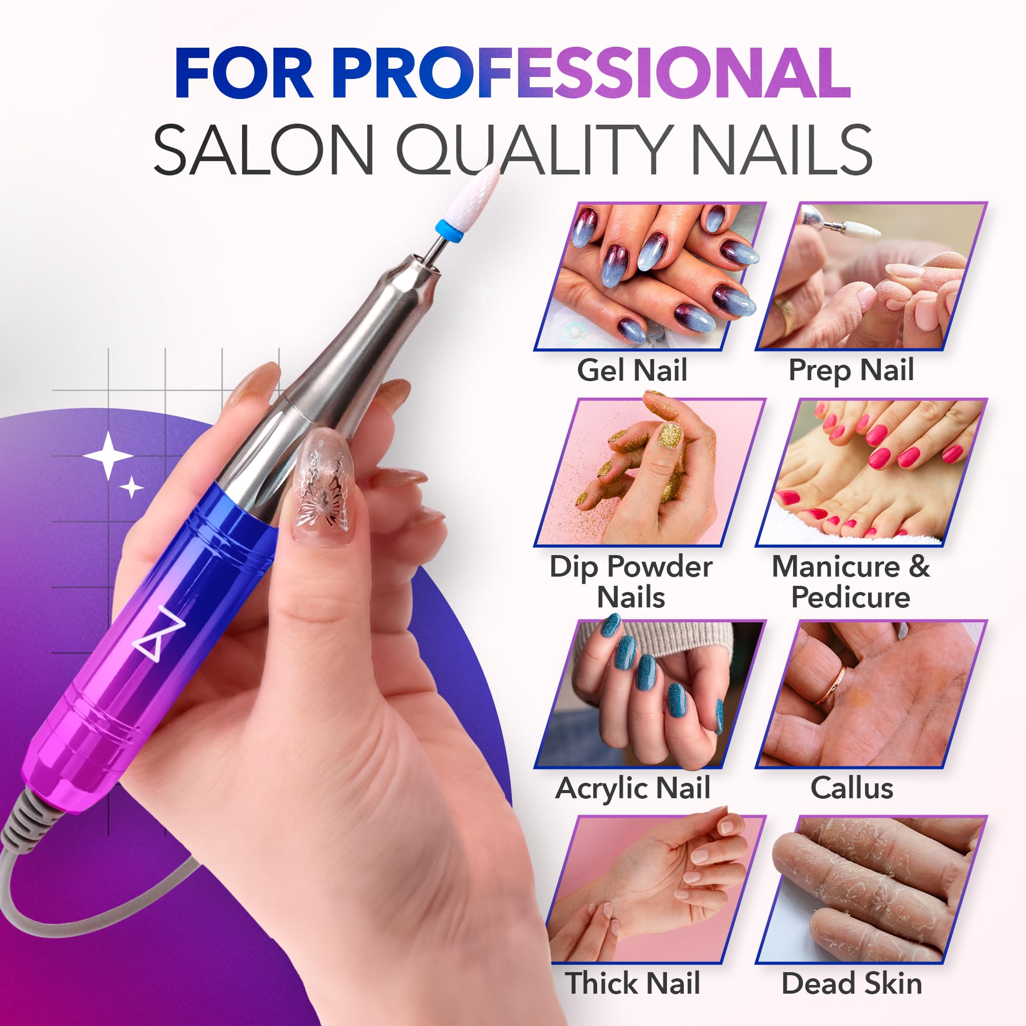 Amazon.com: M Mase- Professional Nail Drill Machine - Coreless 2