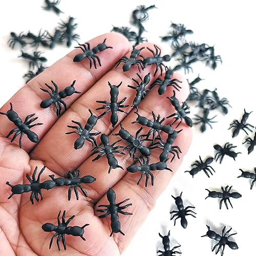 BEINME 60 hormigas falsas, hormigas negras de plástico para broma del día de los inocentes, suministros de decoración de fiesta de insectos de disponible en Yaxa Guatemala