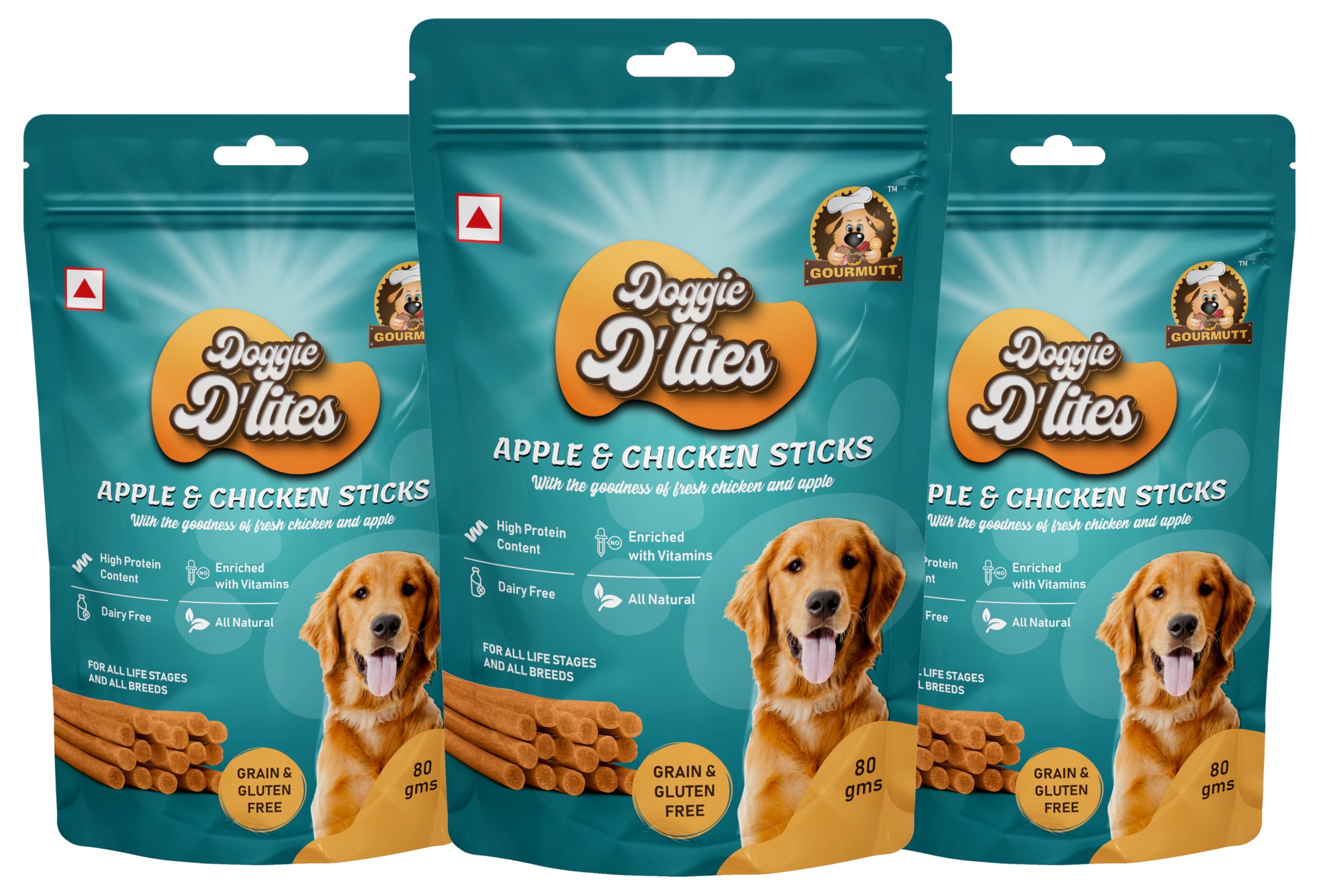 Doggie DLites Grain Free Apple & Chicken Sticks with The Goodness of Fresh Chicken and Apples for Dogs & Puppies (Buy 2 Get 1 Free) (B0CLPFBWDG) Amazon Price History, Amazon Price Tracker