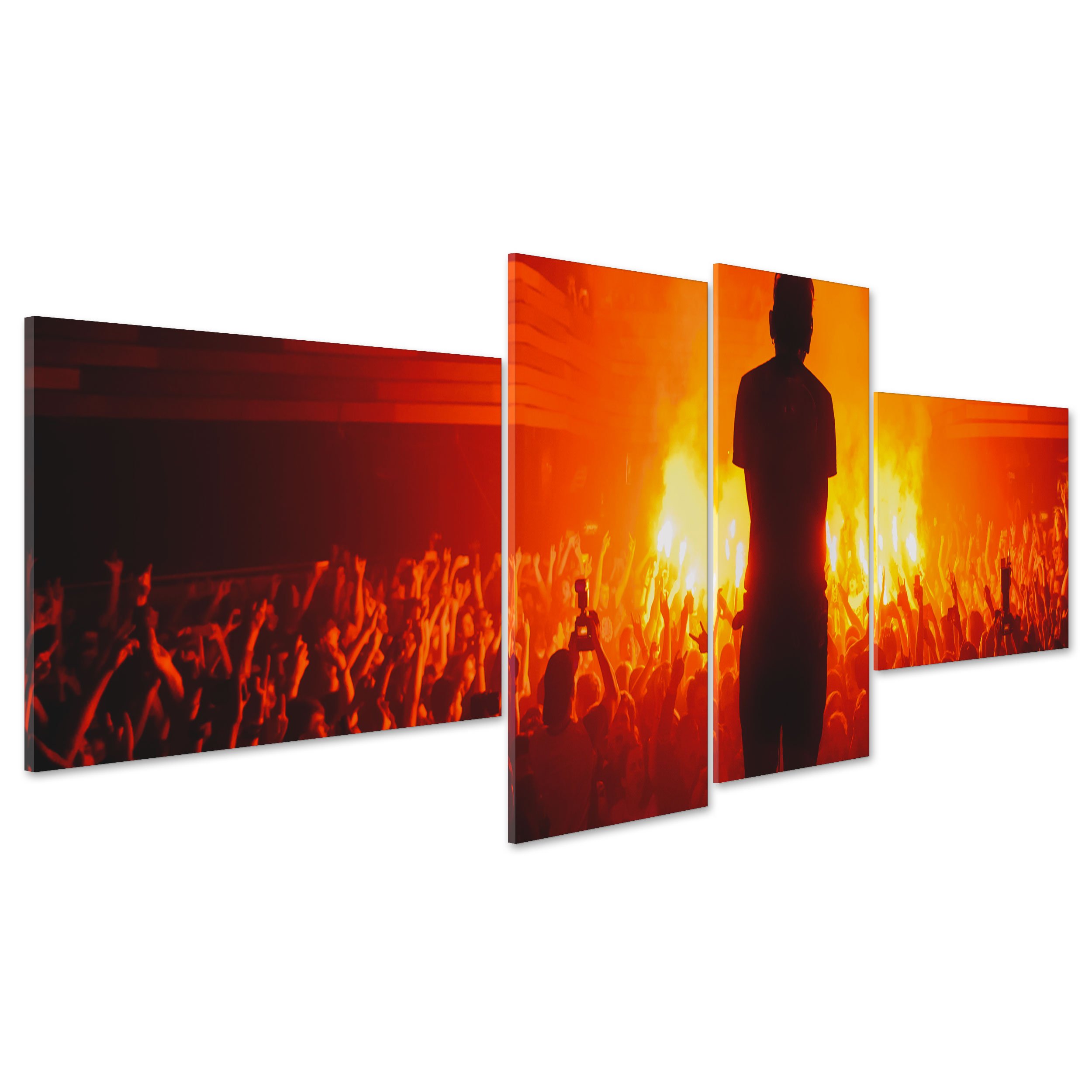 Quadro su Tela Canvas - INTELAIATO - Pronto da Appendere - Concerto - Deejay DJ - 170x70cm (cod.2359)