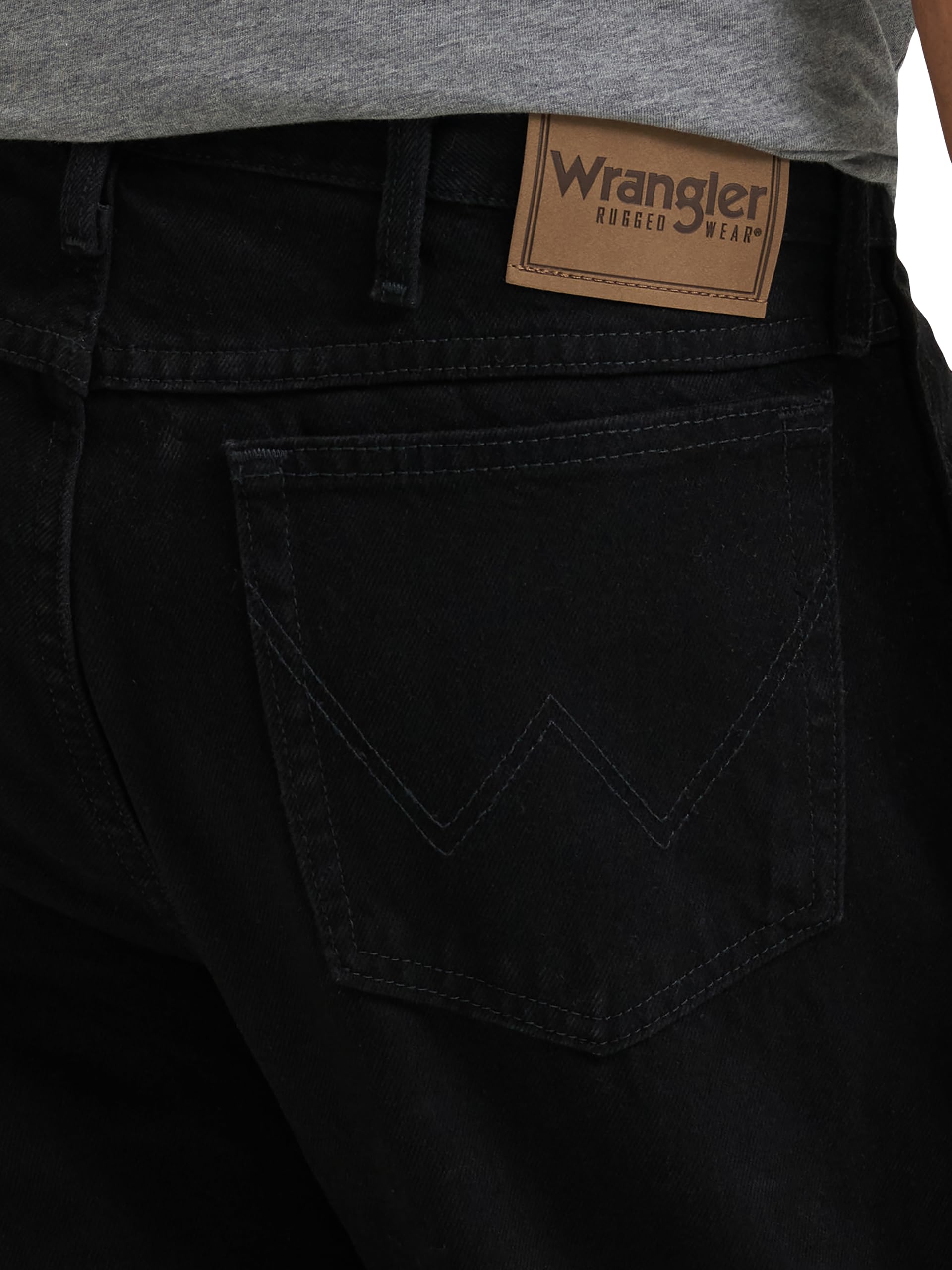 Wrangler Męski Trail Trekker Relaxed Fit, Przebarwiony czarny, 34W / 30L