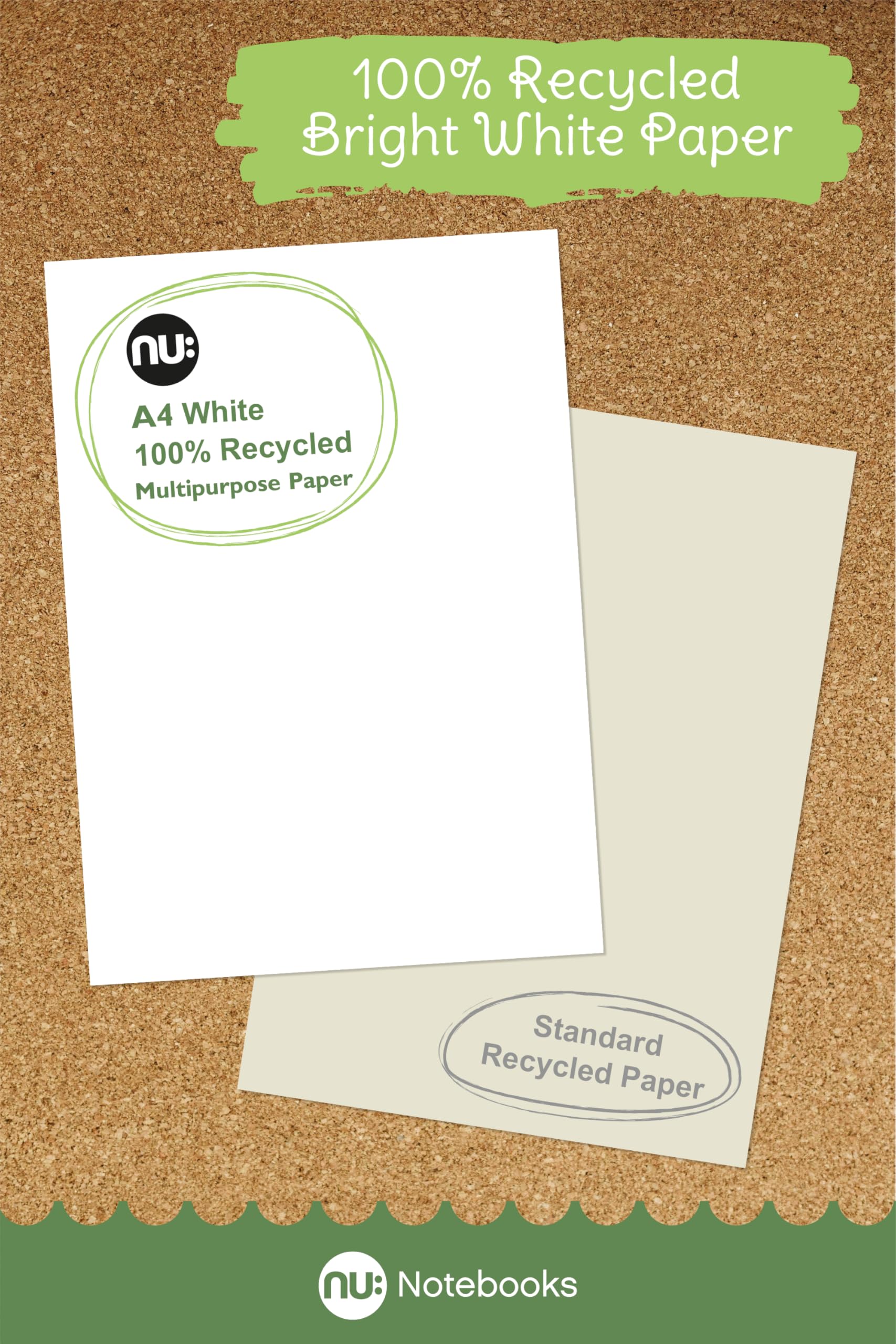 nu: A4 Recycled Multipurpose Paper, white - Image 4
