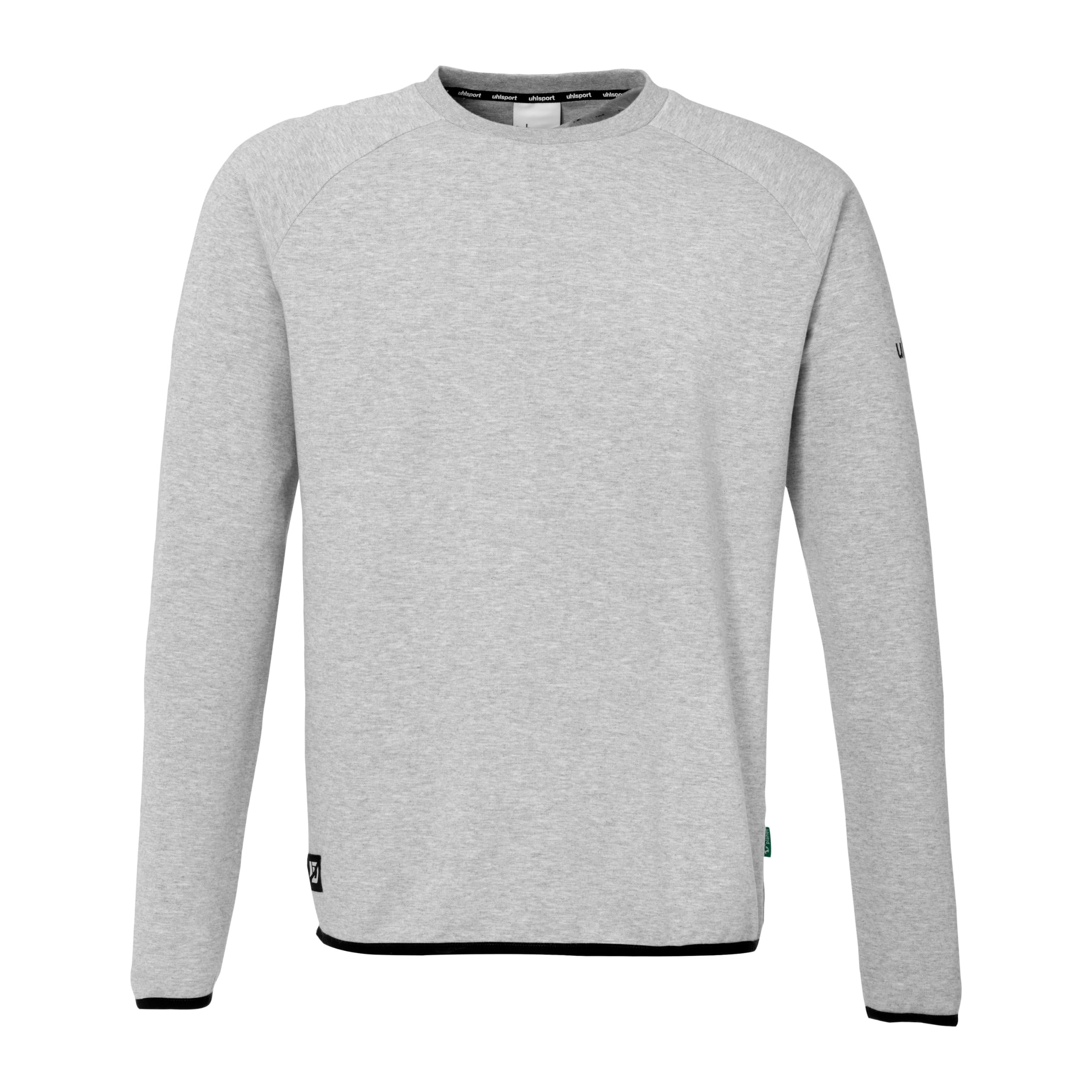 uhlsport ID Sweatshirt without Hood - for Children and Adults - Football Sweatshirt, Dark grey melange, 140 cm