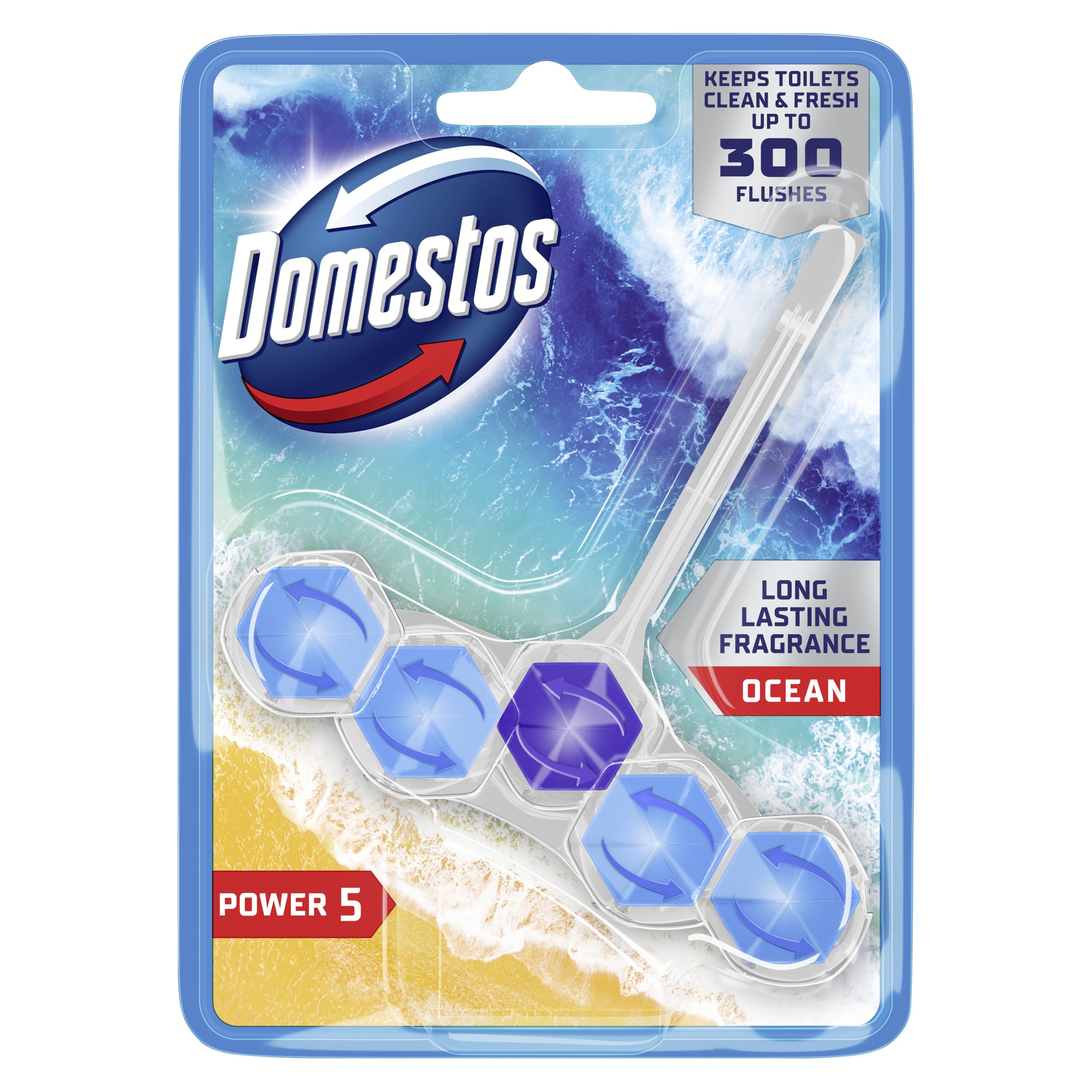 Domestos Power 5 Rim Block - Ocean