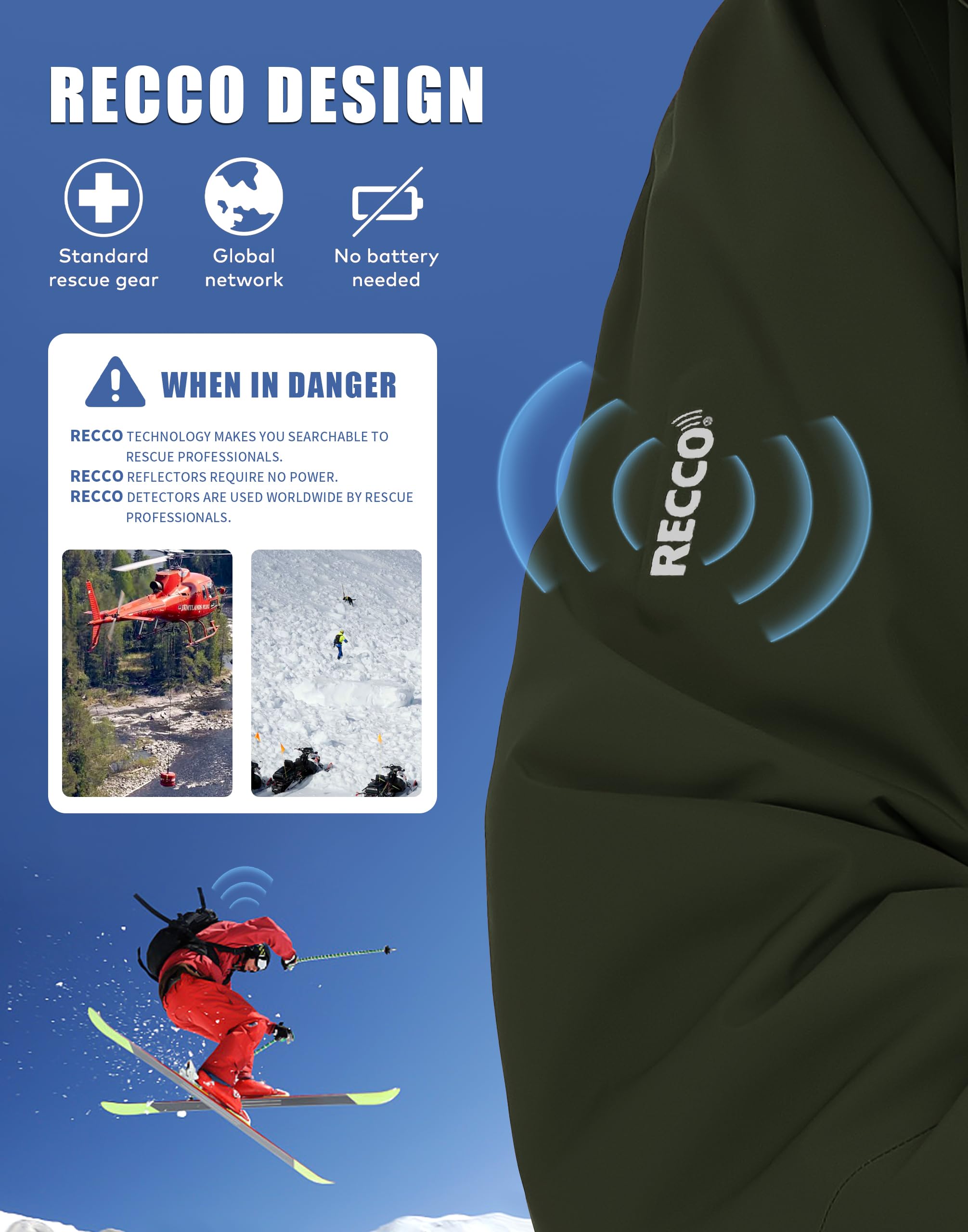 Pioneer Camp Herren Wasserdicht Skijacke Winddicht Snowboardjacke Warm Outdoor Winterjacke mit Kapuze Armeegrün XL