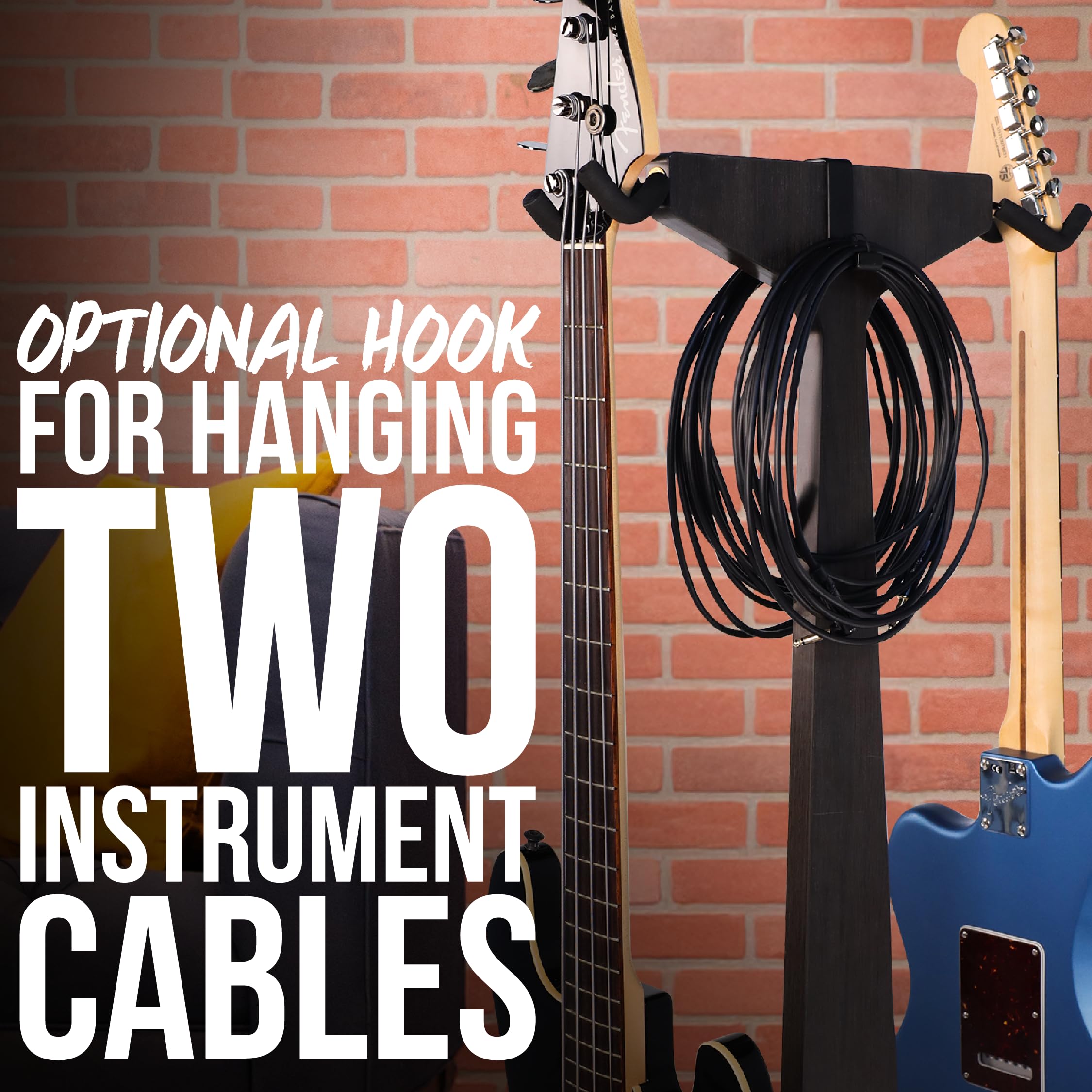Gator Frameworks Elite Series Doppel-Gitarrenständer, Driftwood Grey (GFW-ELITEGTRHNGSTD-2X-GRY)