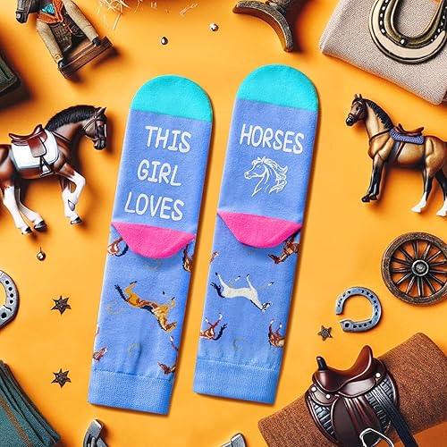 Miniatura 5 de HAPPYPOP Funny Easter Gifts Equestrian Chicken Gifts Women, Easter Bunny Socks Pig Chicken Horse Socks Men