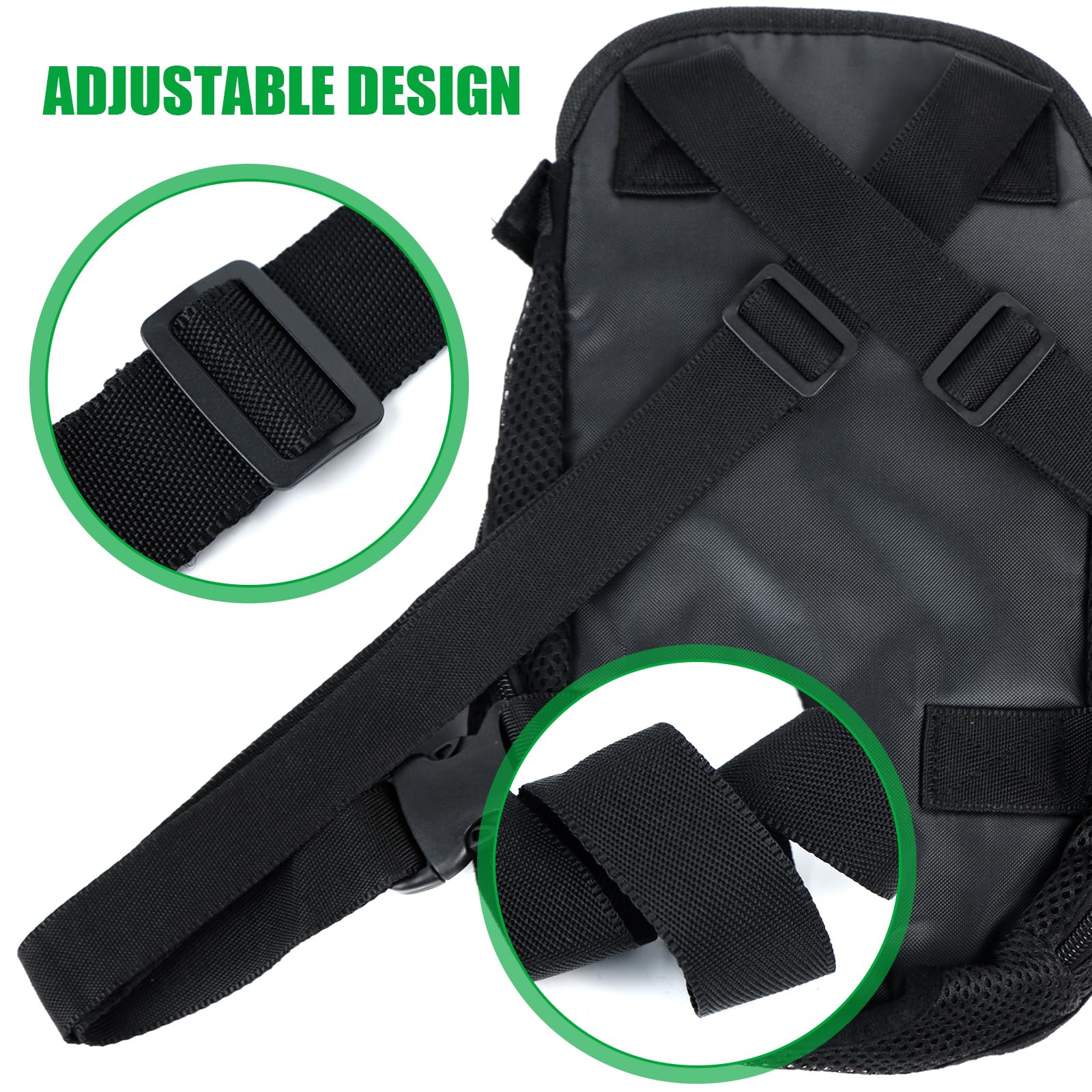 Sac Transport Chien Sac Chien Transport Sac Transport Petit Chien,Sac en Toile Respirante avec Trous pour Fixation Précise des Membres, Adapté aux Petits Animaux de Compagnie de 2,5 à 3,5 KG, Noir