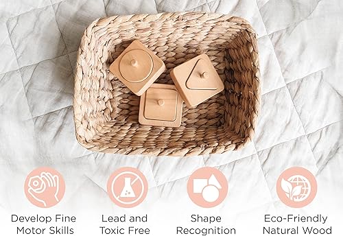 Miniatura 5 de Montessori - Rompecabezas para bebés de 1 año - Primer rompecabezas del bebé - Rompecabezas de madera con perilla para bebés y niños pequeños -