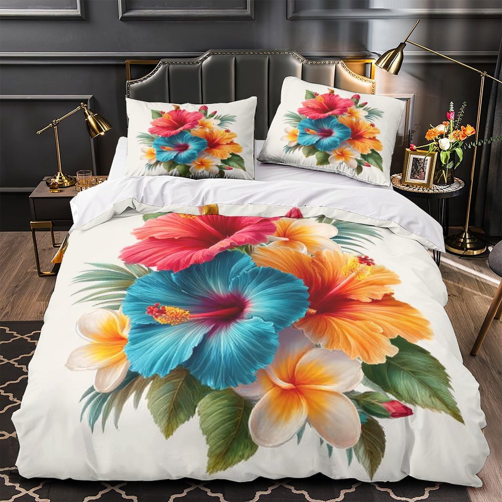 Parure de lit Arbre de la Vie double 200x200 avec housse de couette en microfibre