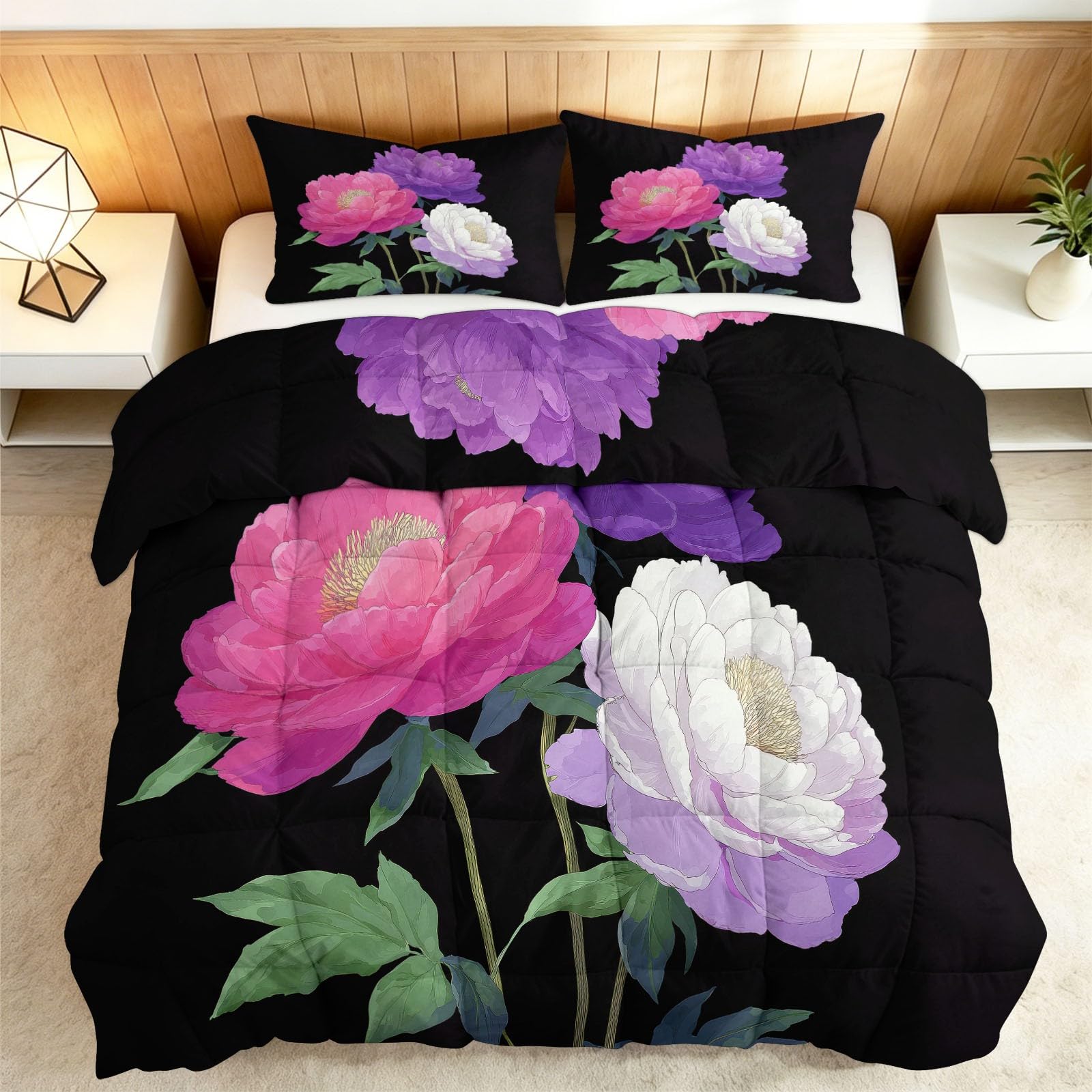 Couette 1 personnes 140 x 200 cm sans housse réversible décor de chambre