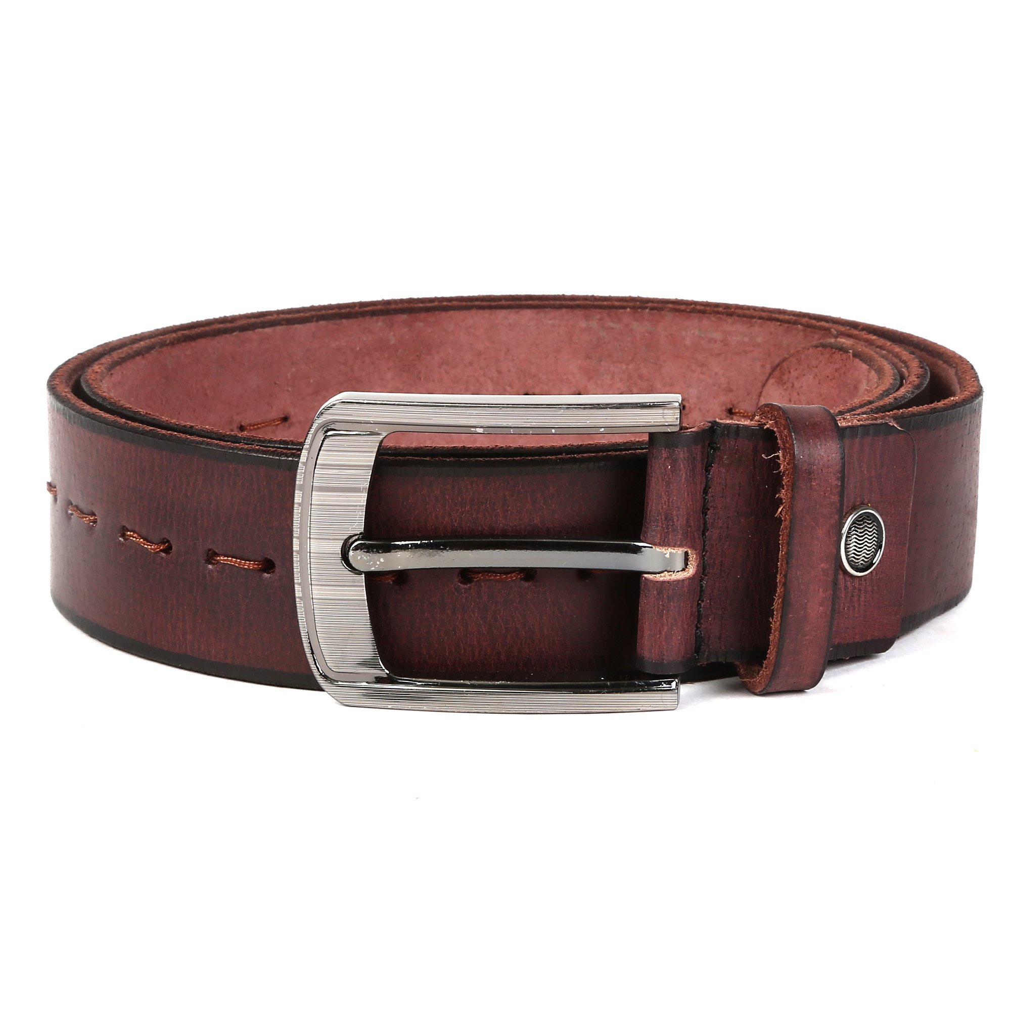Mens Brown Genuine Leather Belt 28-image-31