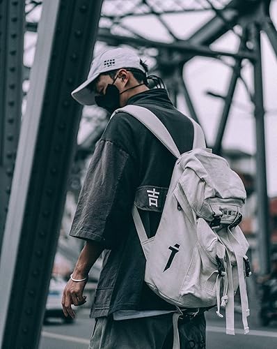 Miniatura 8 de Mochila de viaje para laptop Techwear Streetwear antirrobo delgada para laptop de 15 pulgadas, Negro -, Mochilas Daypack