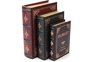 Tosnail 3 Pack Decorative Book Boxes