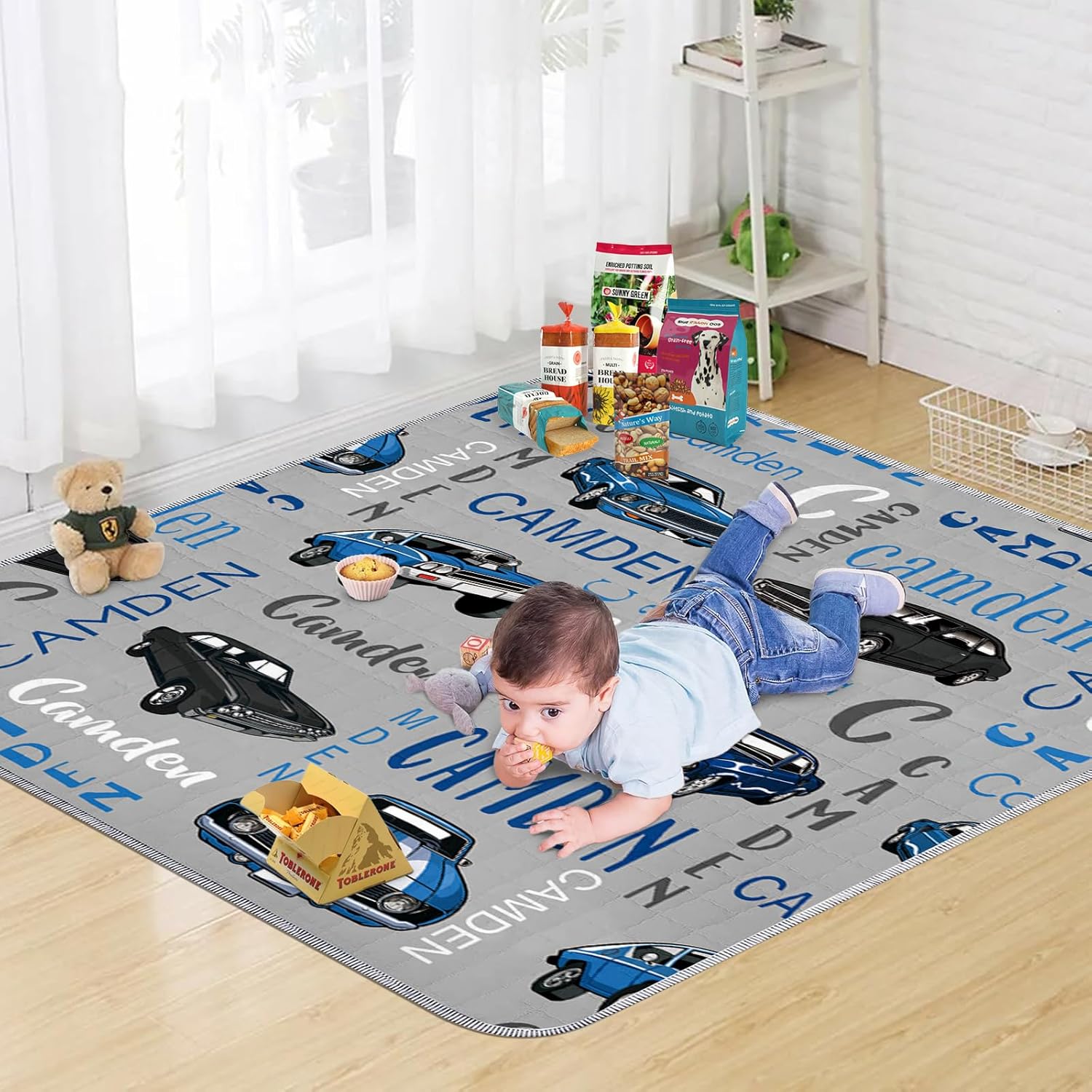 Tapete Actividades Bebe Alfombra Gateo Plegable De Doble Cara Para