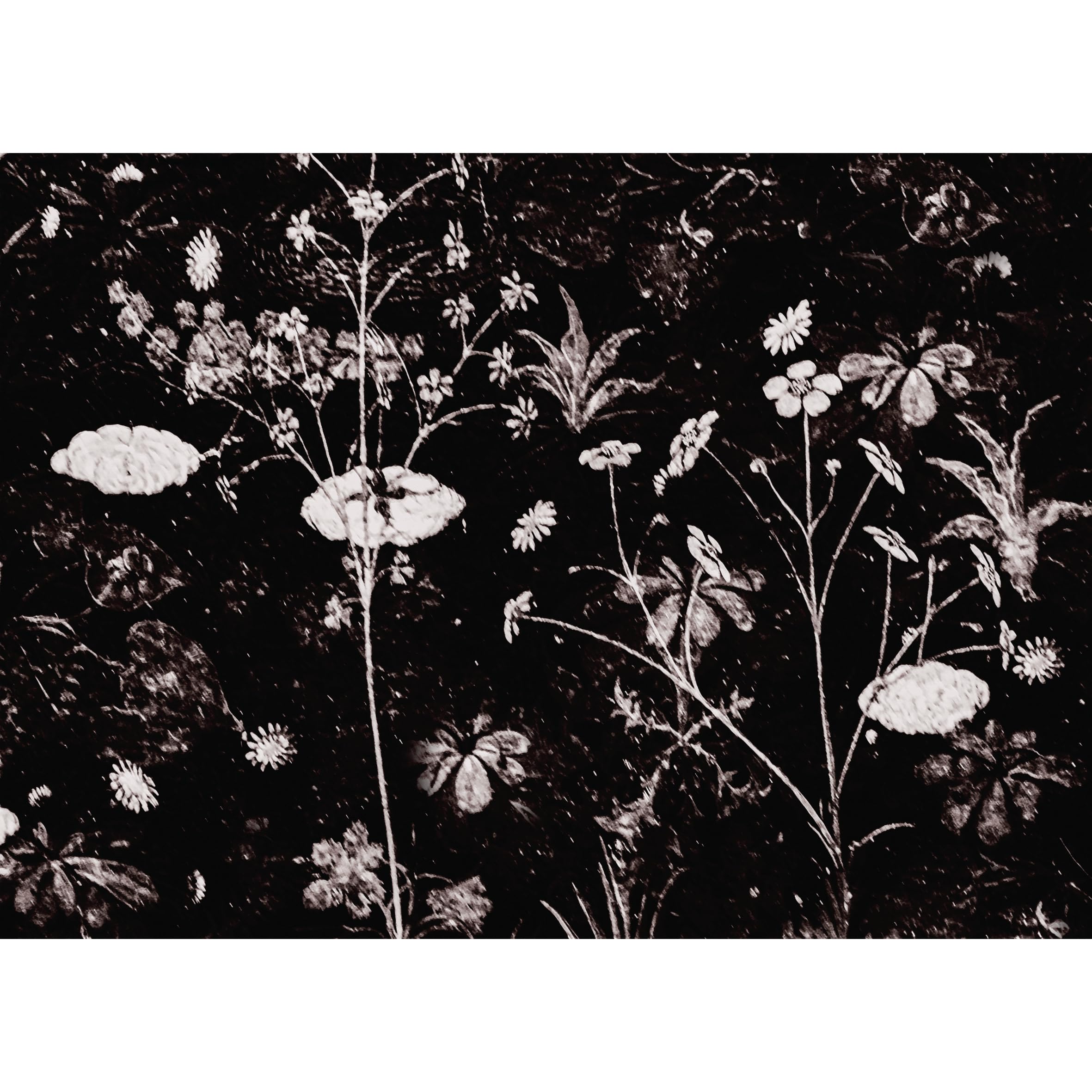 Black Floral Rice Paper, 11.5 x 16 inch (1pc) - Mulberry Paper for Decoupage Furniture Print Crafts