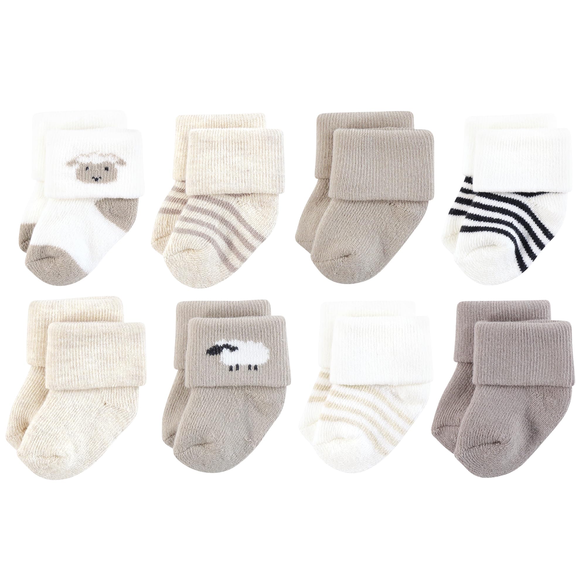 Hudson Baby Baby 8-pack Cotton Rich Newborn and Terry Socks