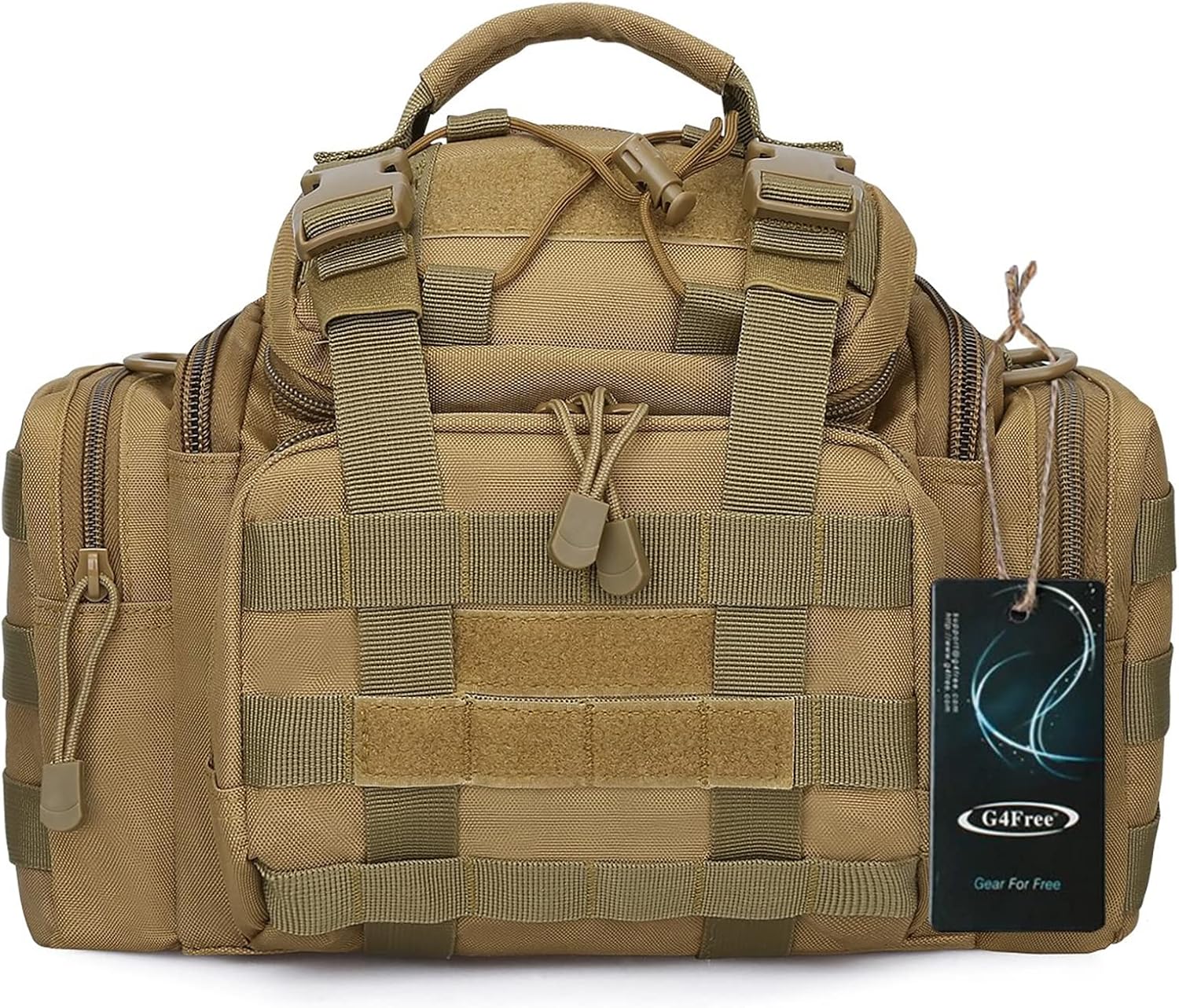 G4Free Sport Outdoor Waist Pack Tactical Sling Bag Hiking Fanny Pack Fishing Tackles(Tan)