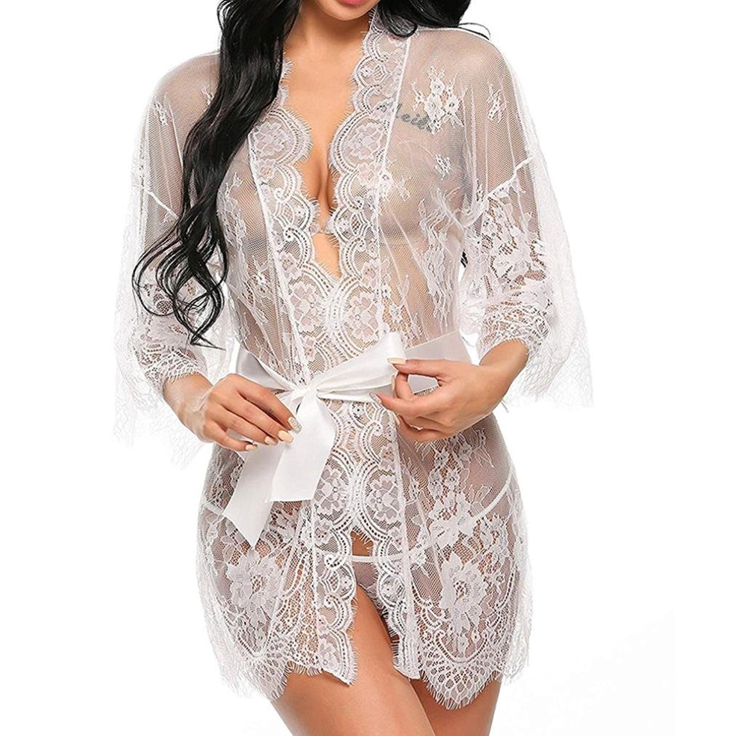 UMIPUBO Mujer Ropa de Dormir Conjunto Sexy Lingerie Transparente Lace Lenceria Erotica Babydoll Ropa Interior