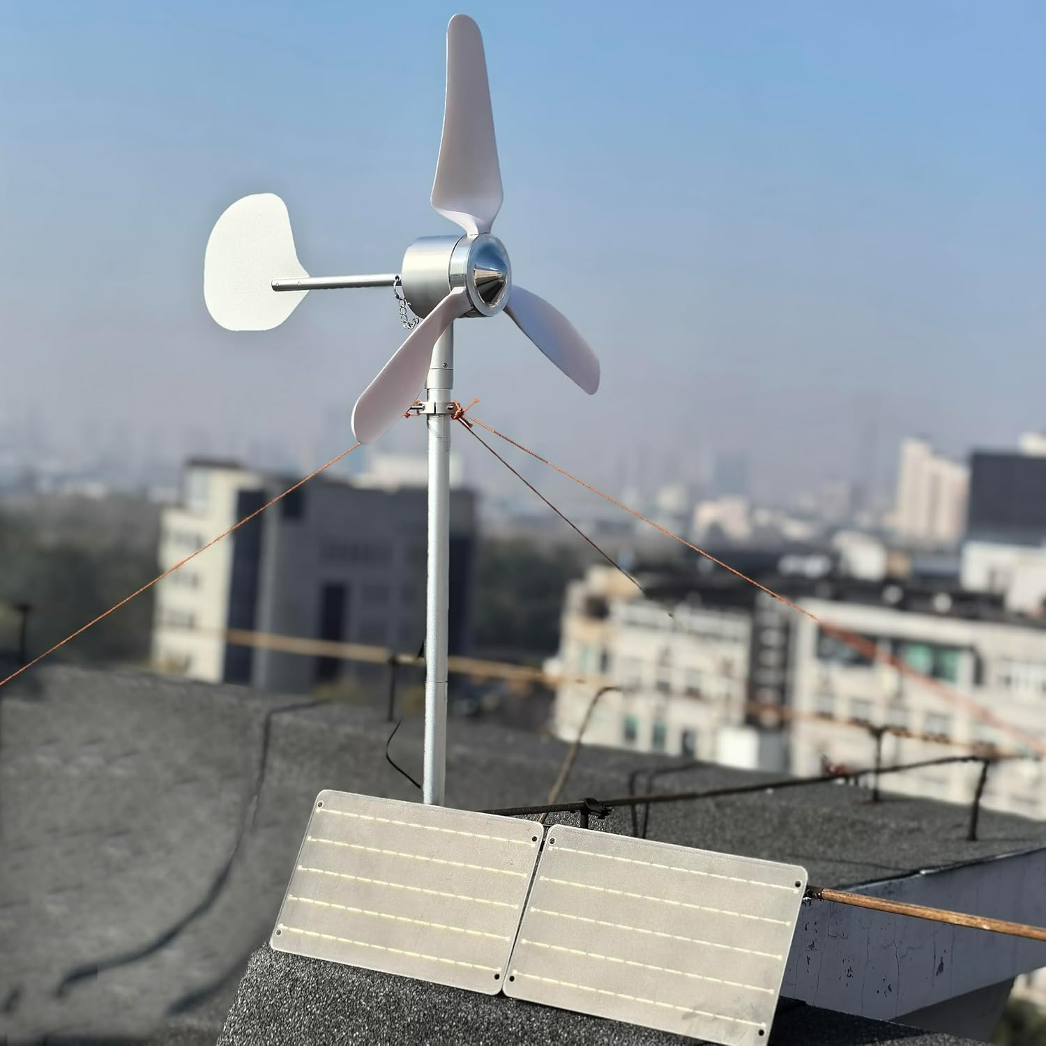 Portable wind solar integrated generator kit, 120W DC12V, wind power generation, 360 degree rotation, compact and lightweight