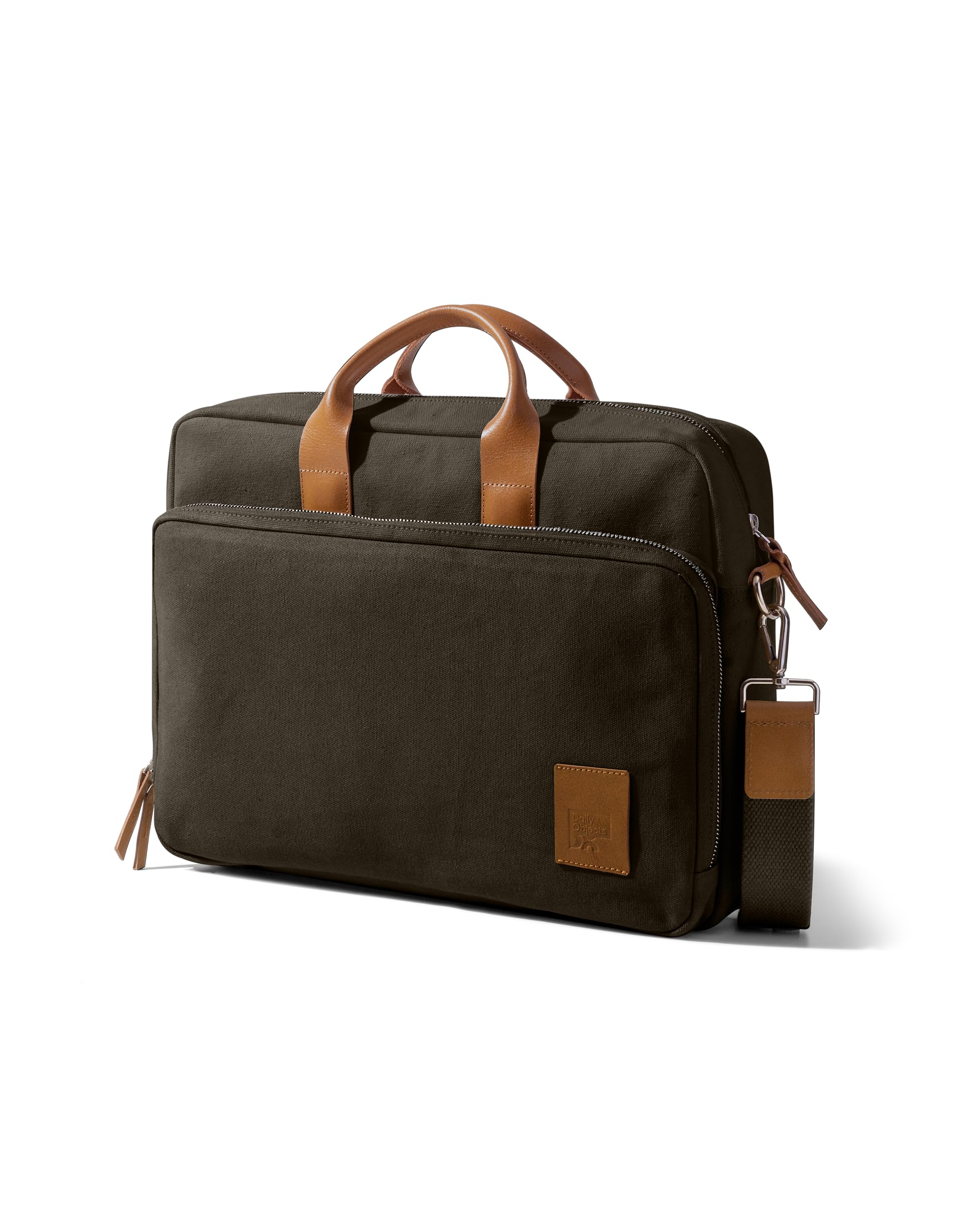 DailyObjects 100% Cotton Canvas Commute Laptop Messenger Bag for Men & Women | Travel Shoulder Handbag With Trolley Sleeve | Metal Zip Closure | Leather Handles | Padded Laptop Compartment For 14" (B0CXXNHP7X) Amazon Price History, Amazon Price Tracker