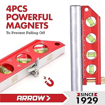 HYPOWELL　CS-CN500 ARROW 6.3-Inch Torpedo Level, Magnetic Leveler with 0°/30