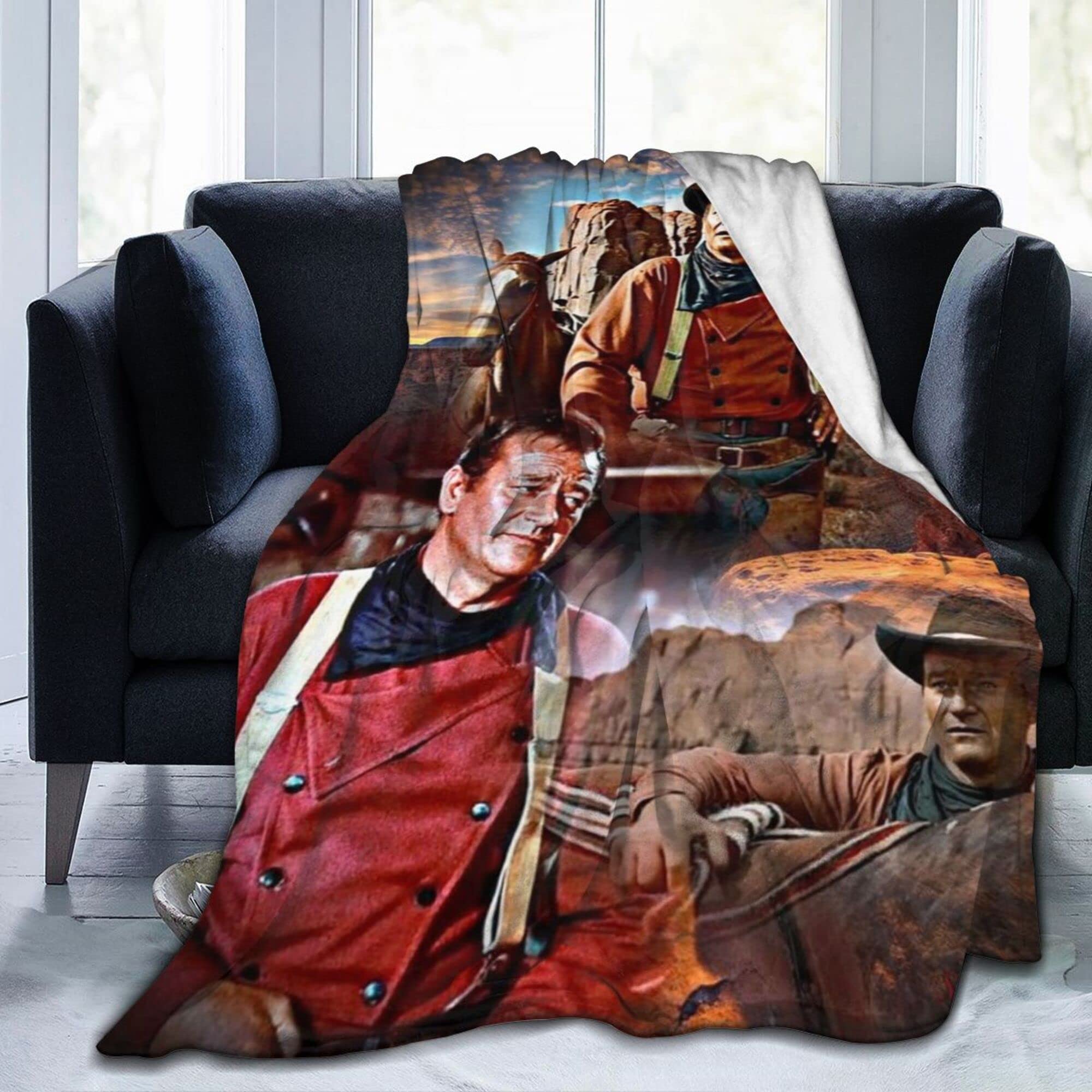 Lawenp As Pic Ultra-Soft Fluffy For John Wayne Blanket Microfiber Flannel Throw Blanket Air Condition Blanket Super Soft All Season Lightweight Blanket For Bed Couch Sofa Car Office Twin80"X60"