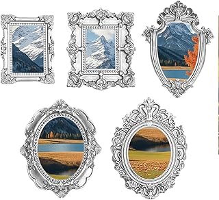 ミニフォトフレーム,アンティーク 壁掛け 写真立て - ヴィンテージ ミニ 写真立て - ジュエリー ディスプレイ 寝室 リビング ルーム 子供 部屋 オフィス 学校 アパート 寮 用