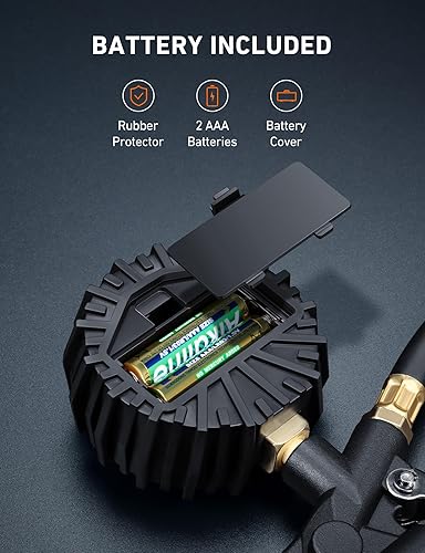 Miniatura 22 de AstroAI Medidor digital de presión de neumáticos con inflador, portabrocas de aire de 250 PSI y accesorios de compresor de alta resistencia