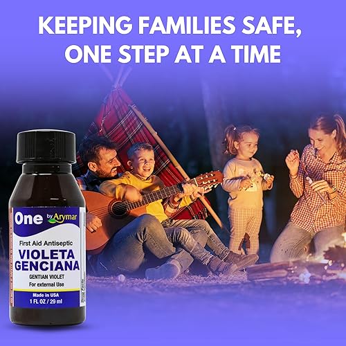 Miniatura 7 de Violeta de genciana 1% USP primeros auxilios antiinfeccioso 1 fl oz (1)