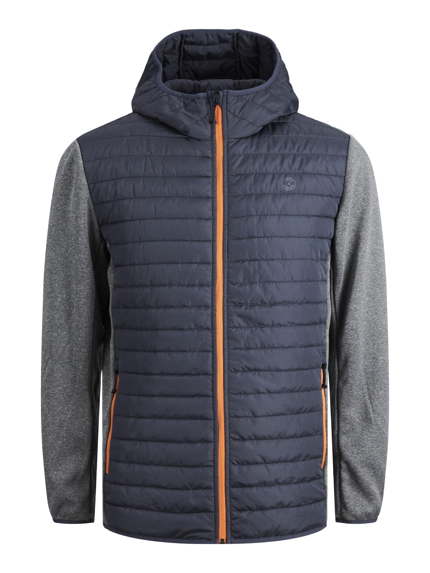 JACK & JONES Mens Quilted Jacket Grey Melange XXL