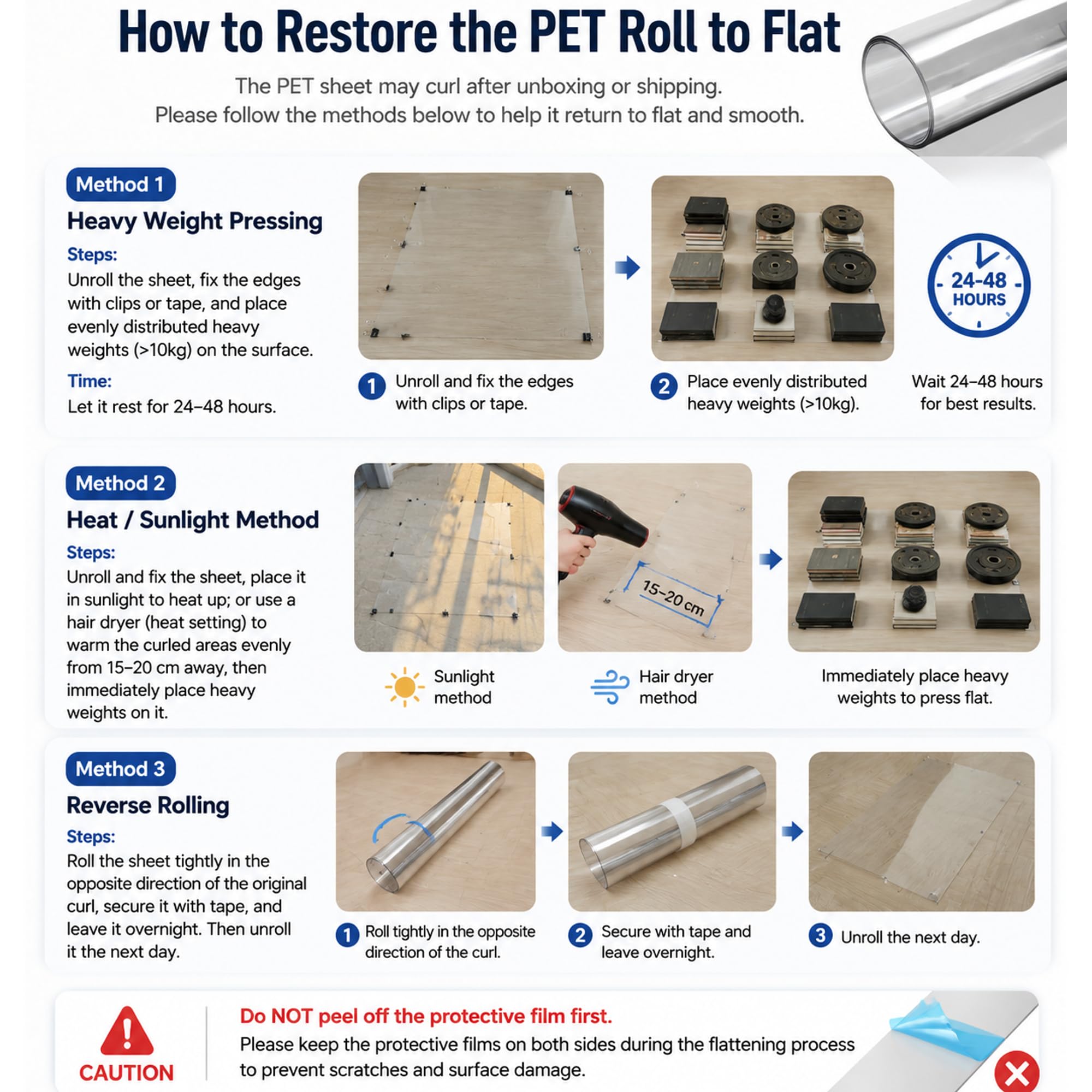 Large PET Plastic Sheet Roll - Crafting & DIY -3