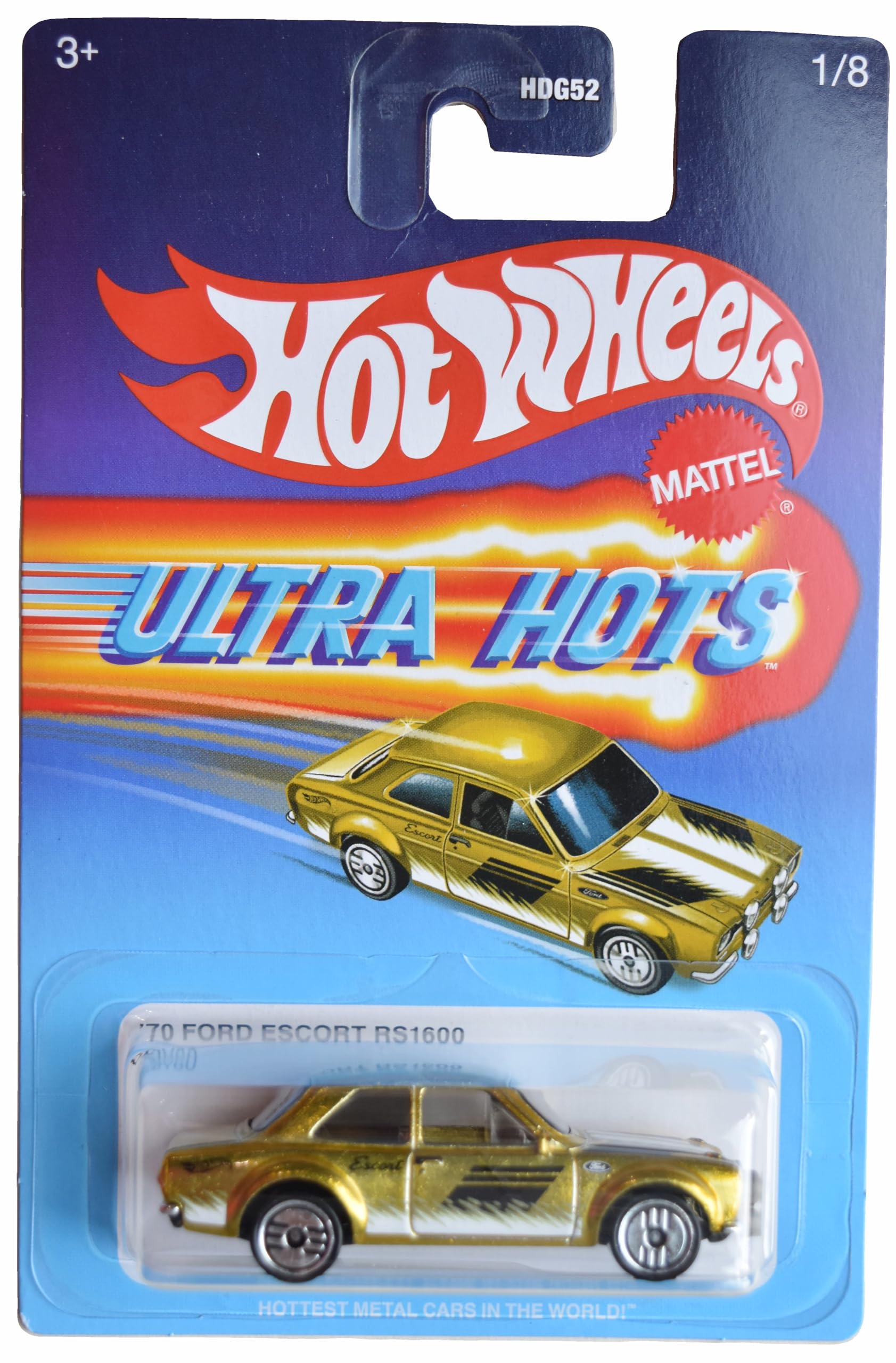 Amazon.com: Hot Wheels Ford Escort RS1600, Ultra Hots [Gold] 1/8