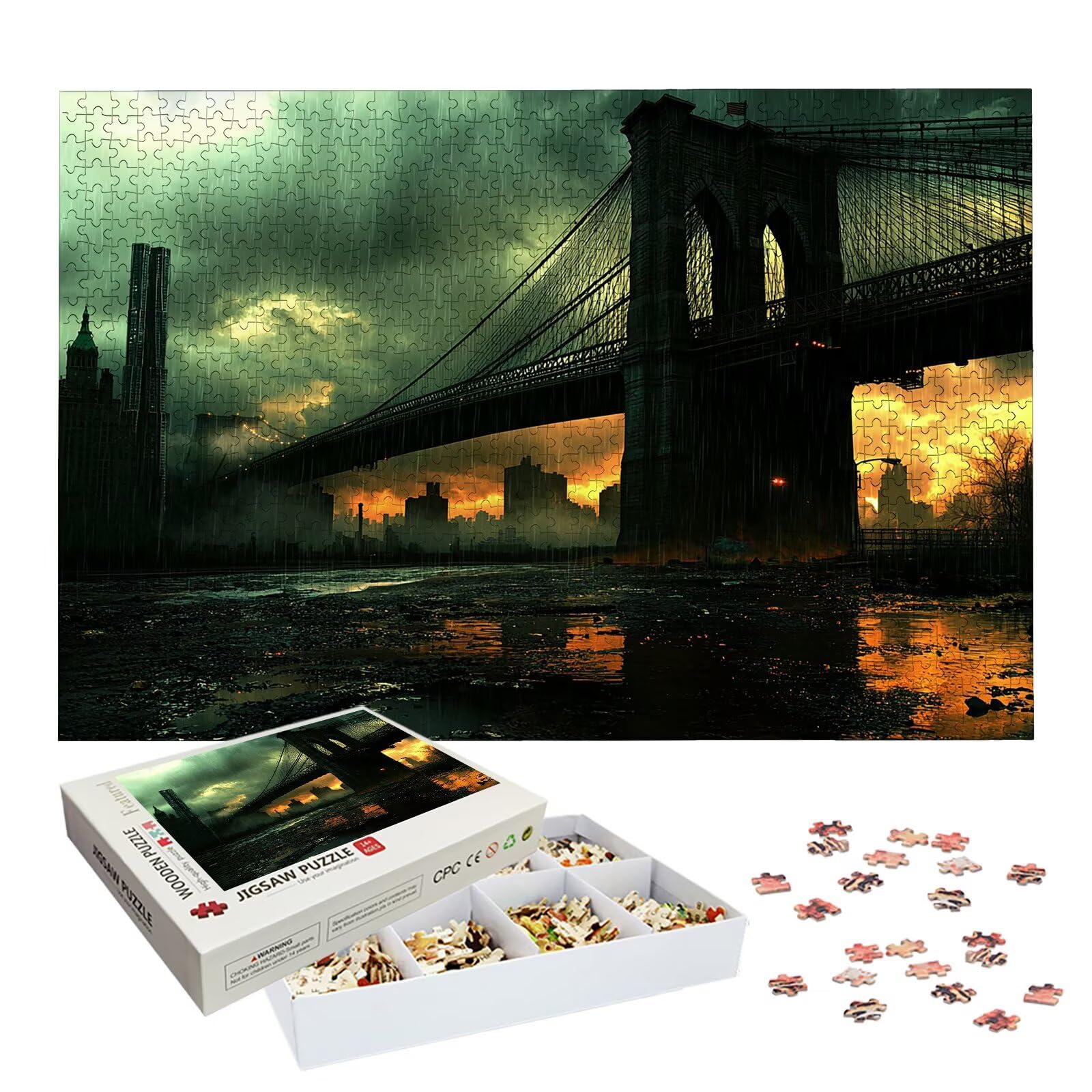 Puzzle 1000 Pezzi New York, Puzzle Paesaggio 1000 Pezzi Arte per Adulti e Bambini, Misura: 75x50 cm, Puzzles Legno per Adulti con Squisita Scatola di Imballaggio, Idea Regalo Donna, Regalo Uomo, -9167