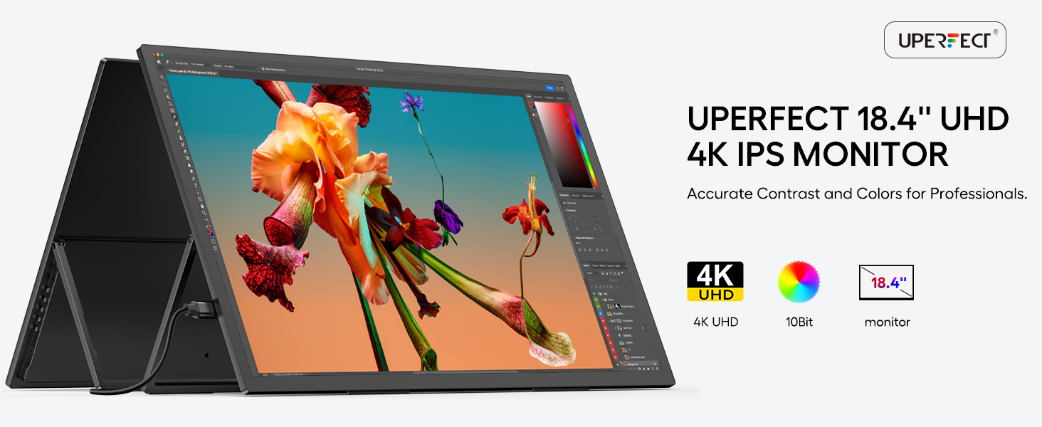 UPERFECT モバイルモニター 4K 18.4インチ Amazon.com: UPERFECT Portable Monitor 18.4-inch 4K 60HZ 10 Bit w