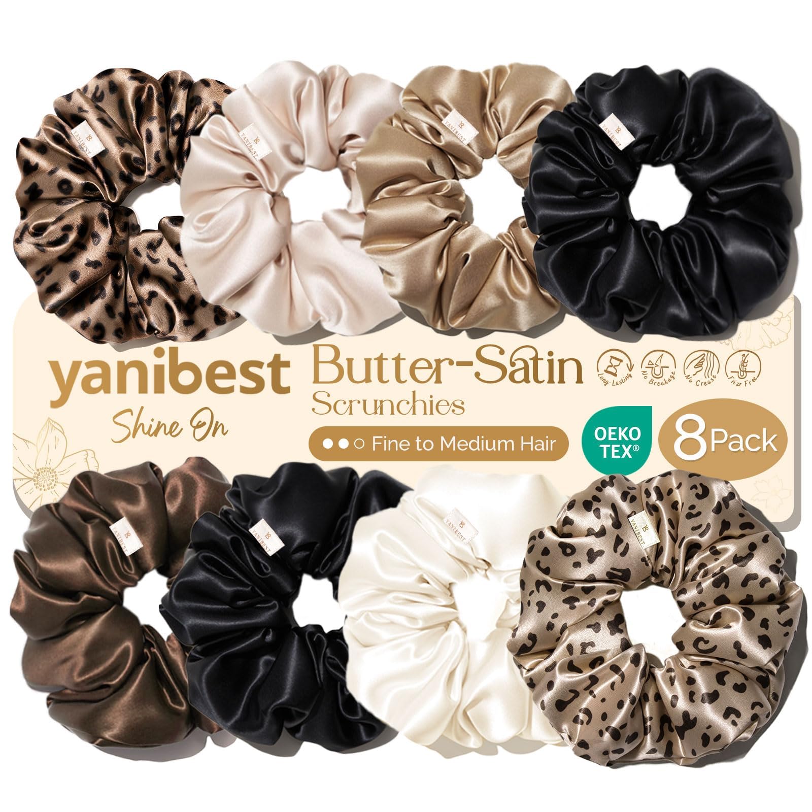 Satin Scrunchies - Silk Hair Ties for Women -10